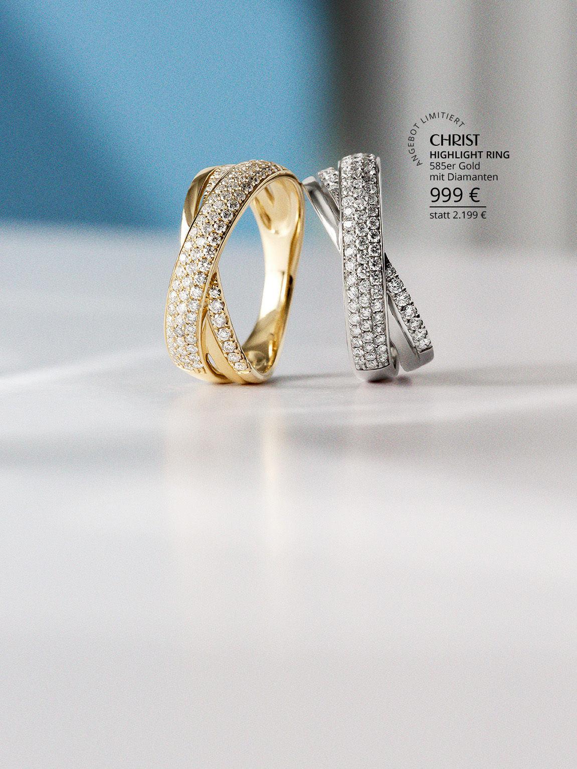 Diamantringe für 999€ statt 2199€.