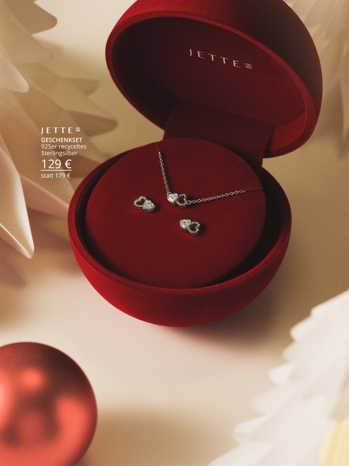 Jette Schmuckset mit Kette und Ohrringen.