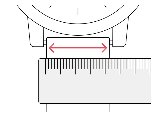 Uhrenarmband-Breite-messen