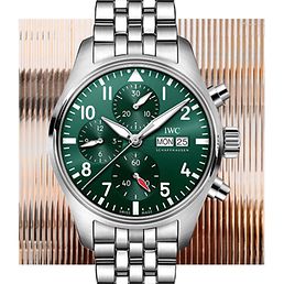 Eine grüne Herrenuhr von IWC Schaffhausen.